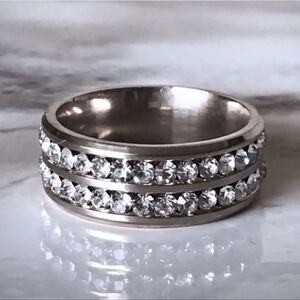 Men's Stainless Steel CZ Size 11.5 Ring